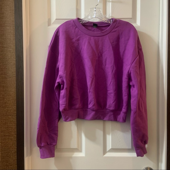 Wild Fable Magenta/Purple Crew Neck Sweatshirt L